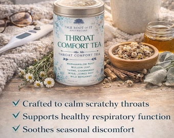 Throat Comfort Herbal Tea – Soothing Marshmallow Mullein Blend