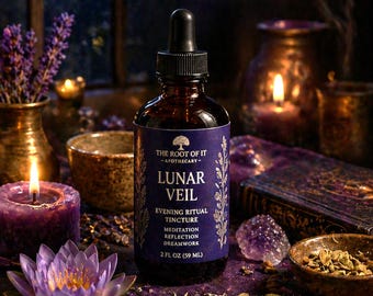 Lunar Veil | Evening Ritual Tincture for Meditation, Reflection & Dreamwork | Botanical Blend