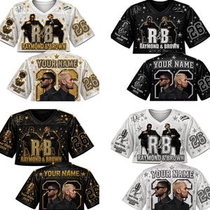 Camiseta corta de la gira R&B de Usher y Chris Brown 2026, personalizada para concierto de Raymond Brown.