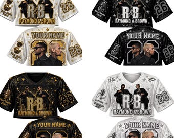Usher and Chris Brown R&B Tour 2026 Crop Top Jersey, Personalized Raymond Brown Concert