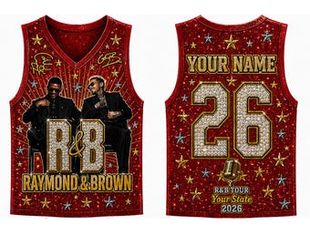 Usher Chris Brown R&B Tour 2026 jersey tanktop rode versie