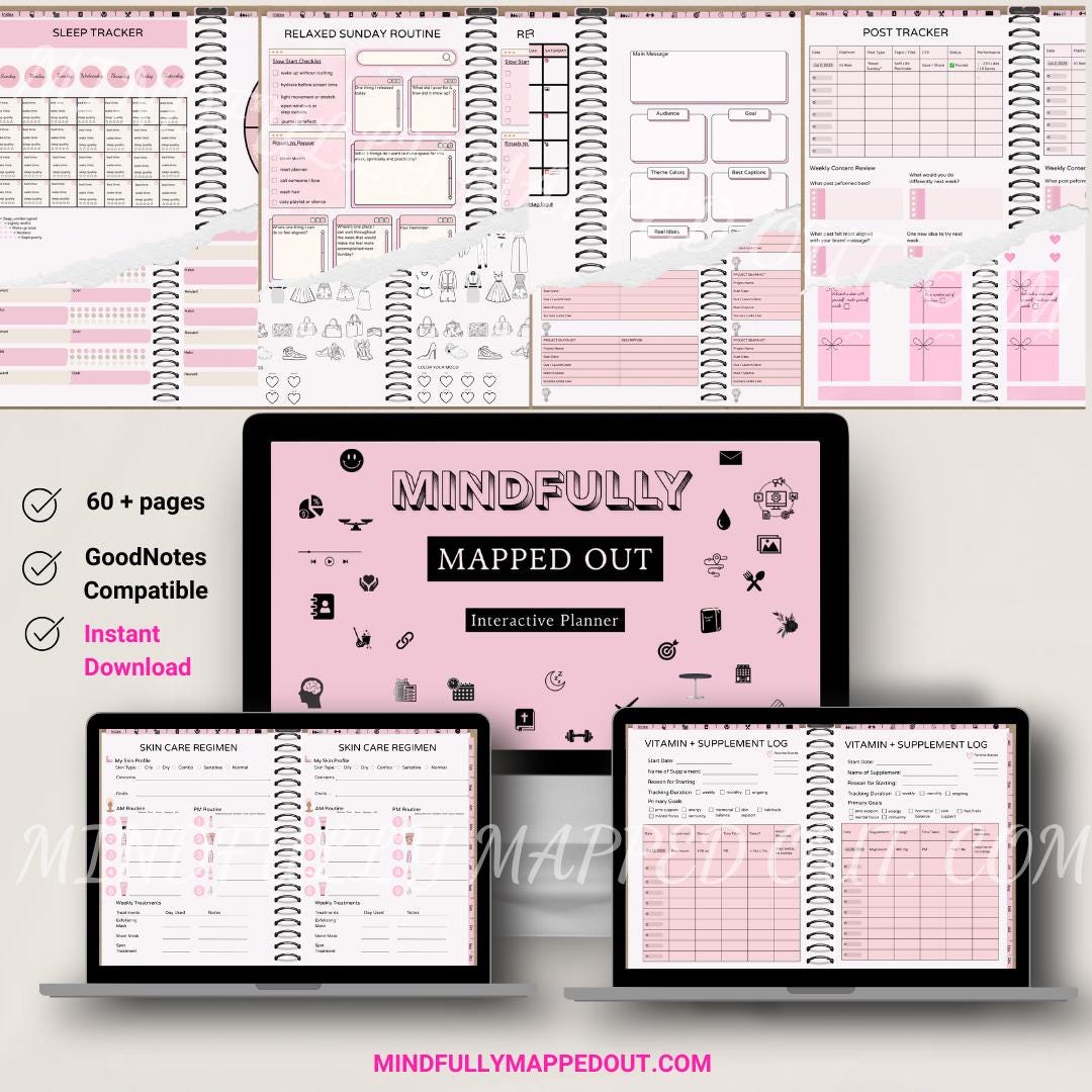 Photo inspiration: Picture Idea: Fully Hyperlinked All In One Planner Goodnotes Compatible