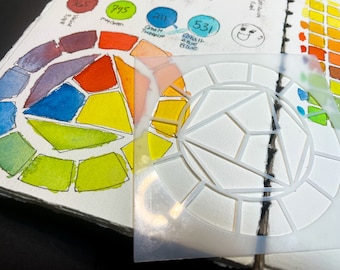 Reusable Mylar Color Theory Stencil- Color Wheel