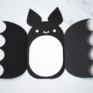5- DIY Cute Halloween Bat Shaped Greeting Card Pack