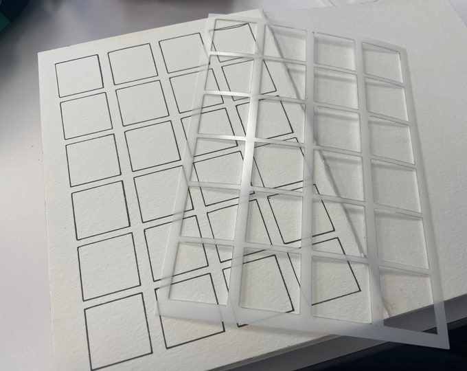 Reusable Mylar 1 Square Grid Stencil Etsy