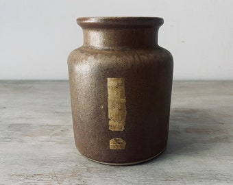 VINTAGE French stoneware mustard pot.  Kitchen jars-vase-pencil caddy