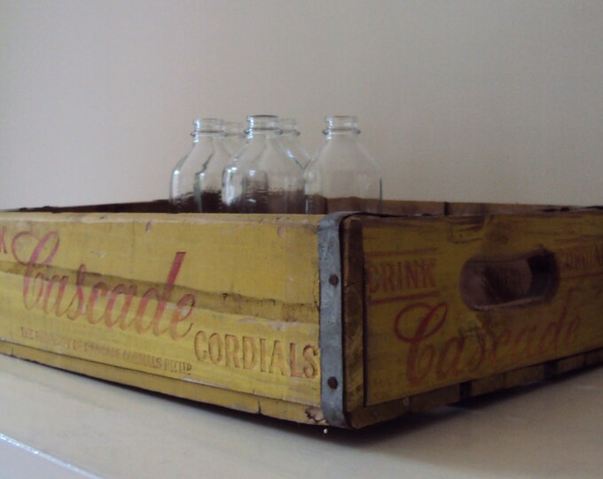 VINTAGE Wooden Soft Drink Crate / Box. CASCADE CORDIAL Etsy