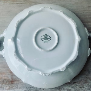 Scarce Tirschenreuth Baronesse Germany White Tureen, complete with lid. image 9