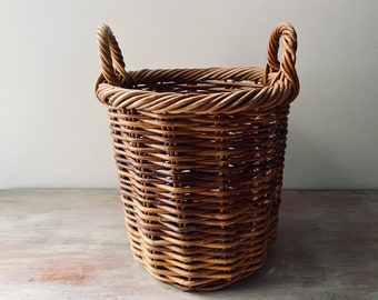 Extra Large High Quality Vintage wicker storage basket / planter. My Vintage Home