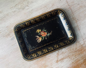 VINTAGE, Hand Painted Tin Tray. My vintage home.