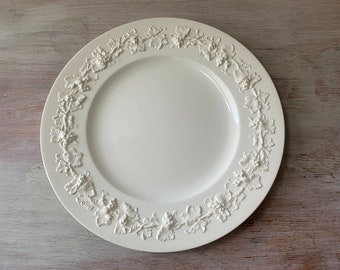 Vintage WEDGWOOD Embossed Queens Ware, dinner plate. My white vintage home.