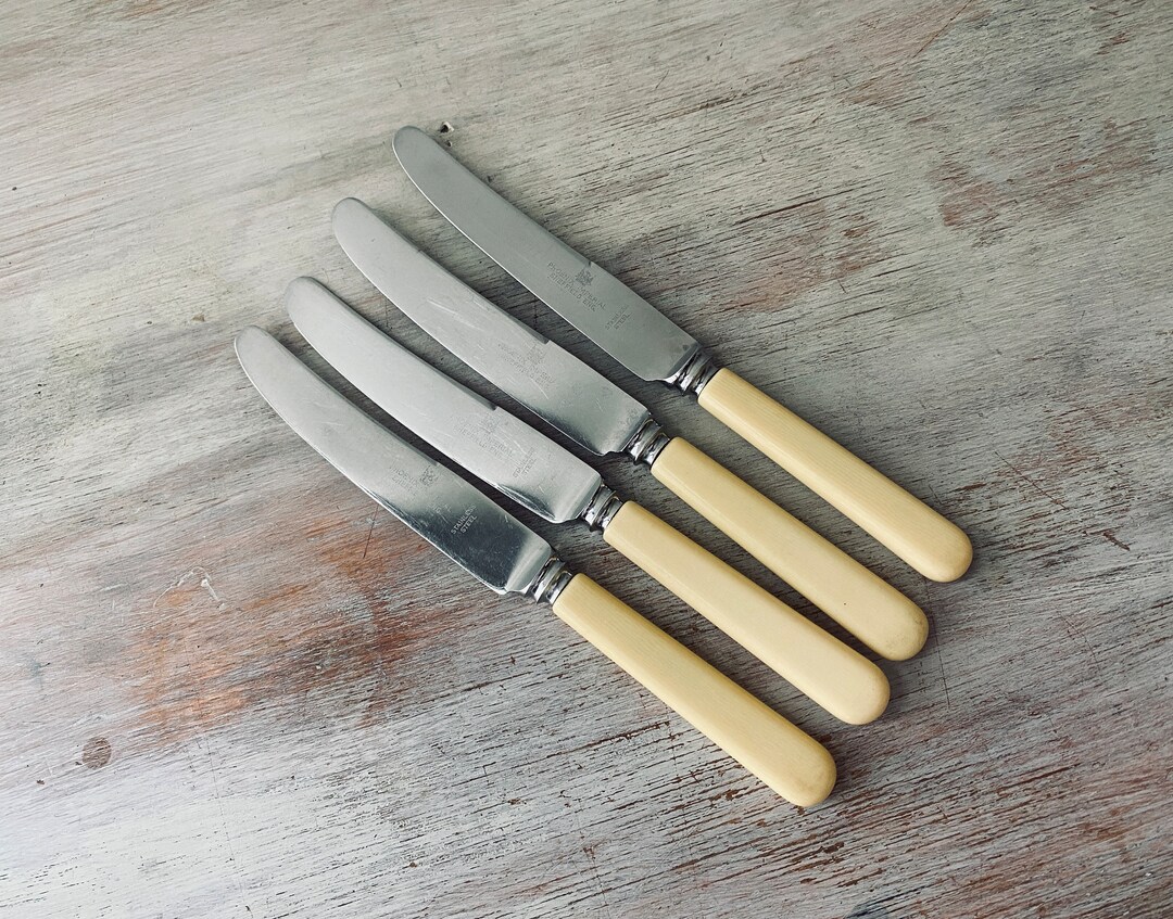 Four VINTAGE, ENGLISH, phoenix Imperial, Sheffield, High Quality Bone