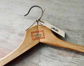 1940s VINTAGE quality wooden coat hanger.  My Vintage home / Vintage decor / Industrial closet.