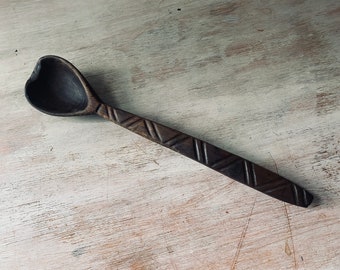 Wonderful Rustic Carved Wooden Spoon. My vintage home.