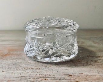 VINTAGE high quality Crystal lidded bowl/ jewellery box.  My VINTAGE home