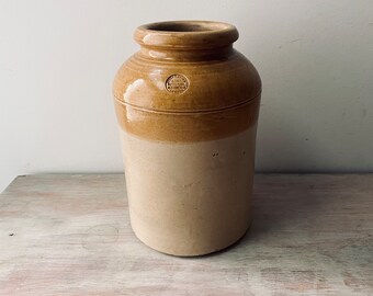 Antique Hosea Tugby & Co, Canal Potteries  Old Kent Road, LONDON, Extra Large Stoneware Pot