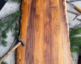 Steak Cutting Board | Brazilian Teak | BBQ Serving Board | Carving Board | Grilling Gift | Gift for Him | Handmade in USA