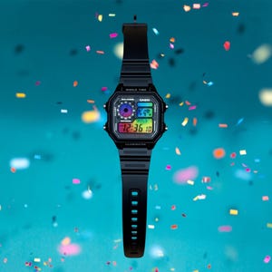 Custom Casio AE1200 Modified Casino Royale Prism Pulse Brand New Modded Colored Filtered LCD Screen Custom Casio World Timer Modified Casio