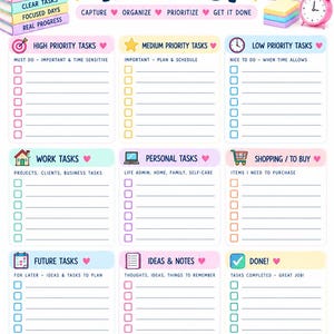 12-Page Work Planner: Productivity, Goals, Project Management (Digital Download) image 11