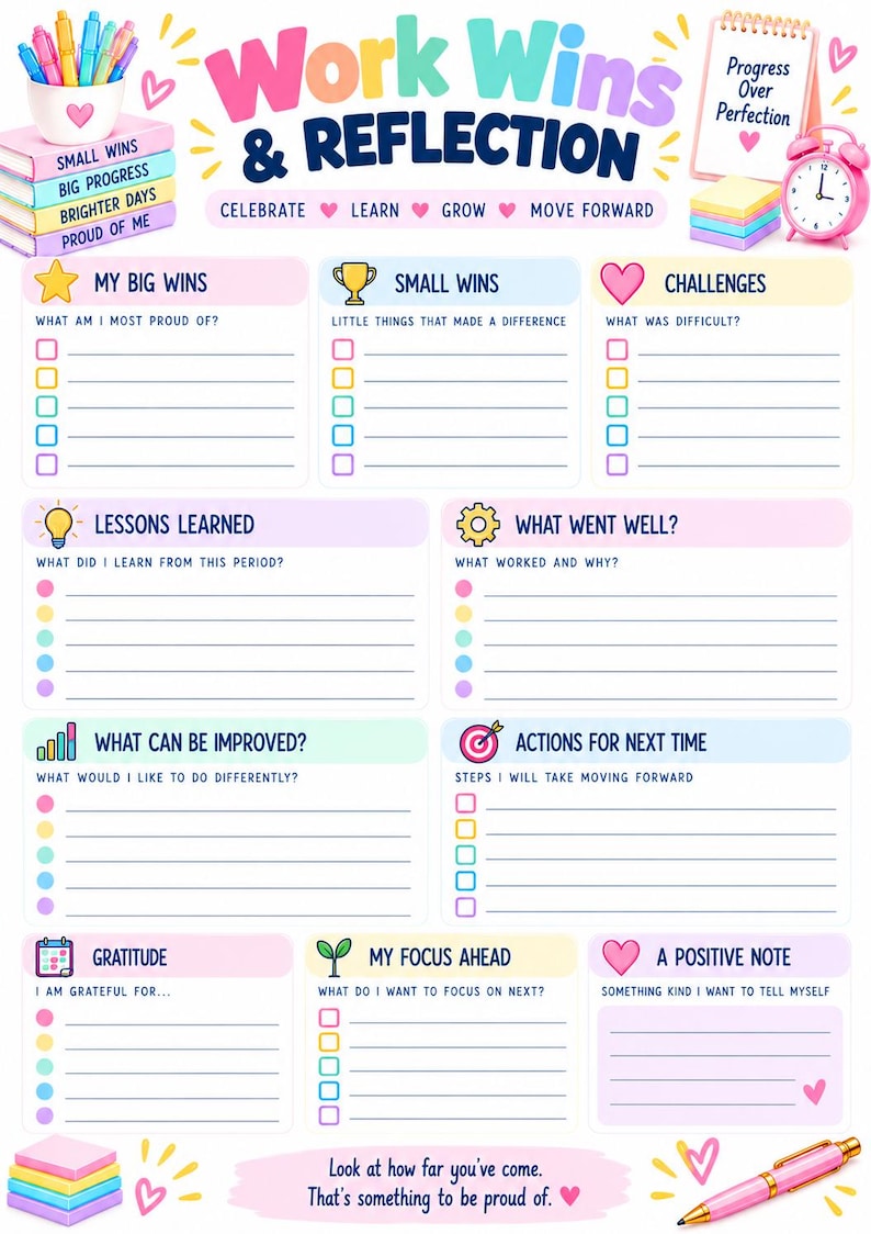 12-Page Work Planner: Productivity, Goals, Project Management (Digital Download) image 15