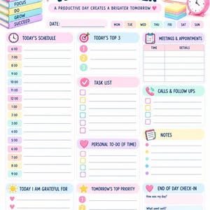 12-Page Work Planner: Productivity, Goals, Project Management (Digital Download) image 9