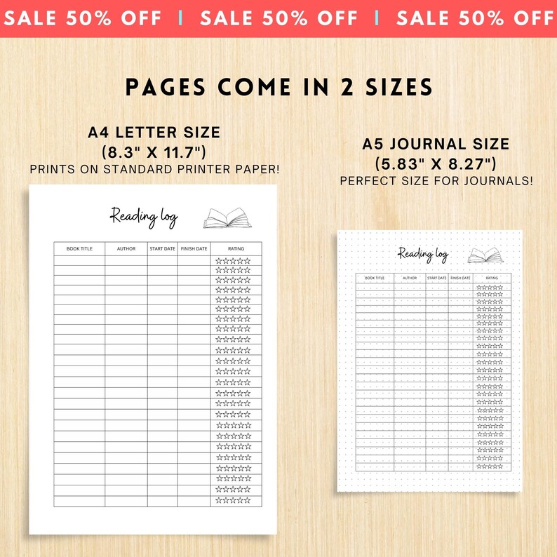 Book Review Template Printable, Book Lovers Inserts, Book Log and ...