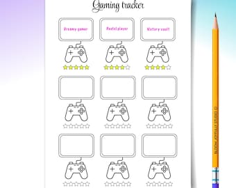 Video Game Tracker PRINTABLE - Gamer Log Book - Game Completion Tracker - Gamer Planner PDF-  Instant Download - A4/A5