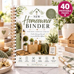 New Homeowner Binder | Home Management Planner | Maintenance, Budget, Moving & Home Improvement Organizer