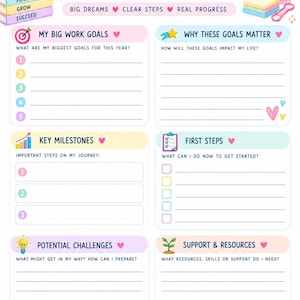 12-Page Work Planner: Productivity, Goals, Project Management (Digital Download) image 6