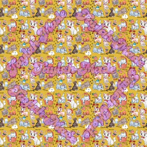 Cute Cats Seamless Pattern – Digital Repeat Pattern for Papers, Fabrics, Scrapbooking & Sublimation
