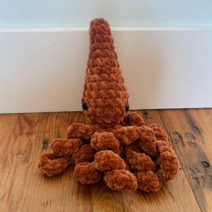 Handmade Crochet Squid Stuffed Animal Squid Plushie Squid Stuffie Squid Gift for Kids Gift Squid Toy Sea Creature Gift Ocean Gift