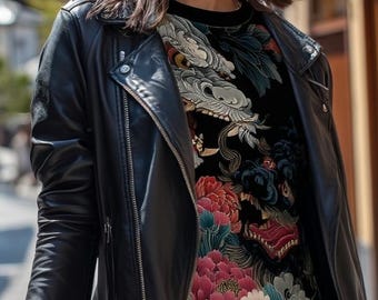 Camiseta de tatuaje japonés estilo Yakuza / Dragón Irezumi, Tigre, Hannya