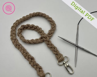 Needle Knit I-Cord Braided Strap/Handle