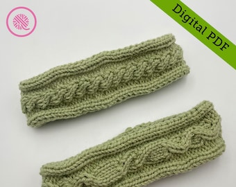 Needle Knit Cabled Headbands
