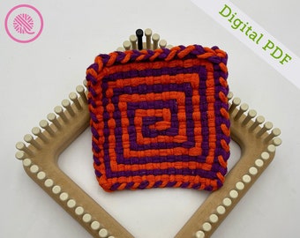 Woven Square Spiral Potholder