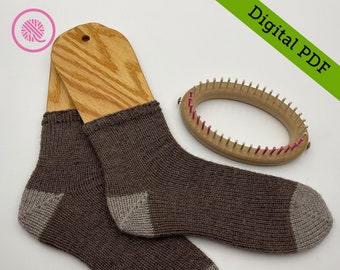Loom Knit Basic Toe-Up Socks