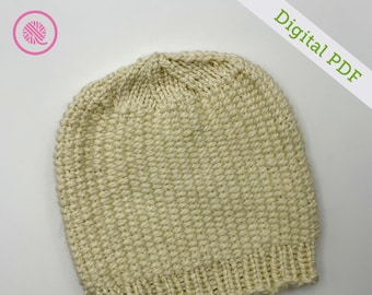 Loom Knit Linen Stitch Hat