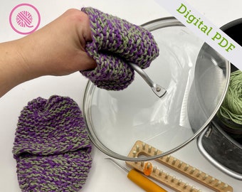 Loom Knit Fingertip Potholder (Mini Oven Mitt)