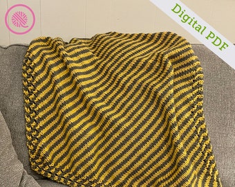 Loom Knit Grandma's Striped Blanket