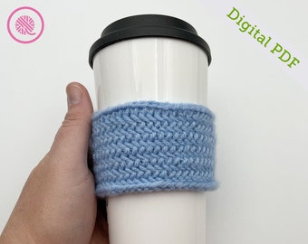 Needle Knit Herringbone Cozy Mug Hug