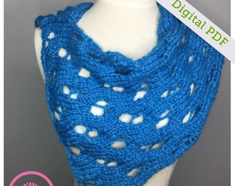 Needle Knit Rolling Waves Cowl