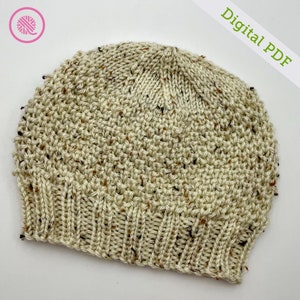 Loom Knit Beehive Waffle Hat