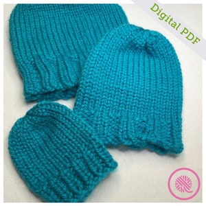 Loom Knit Basic Beanie (Multiple Sizes)