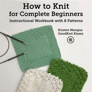 How to Needle Knit Instructional Workbook with 8 Patterns