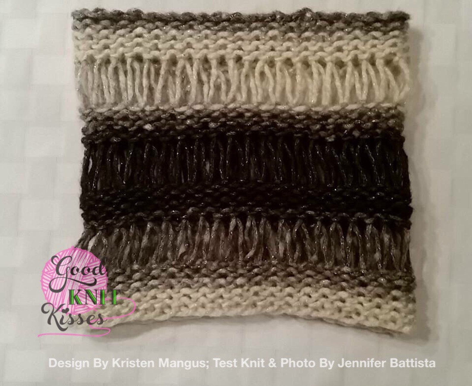 Loom Knit Drop Stitch Cowl Spring Vine Cowl PATTERN Etsy