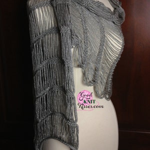 Loom Knit Lacy Shawl PATTERN. Dew Drop Shawl pattern by GKK.
