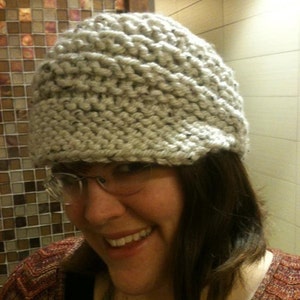 Loom Knit Newsboy PATTERN. Slouchy Newsboy Hat non-slouchy included all sizes image 3