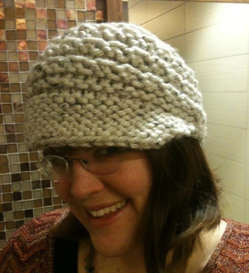 Loom Knit Newsboy PATTERN. Slouchy Newsboy Hat non-slouchy included all sizes image 3