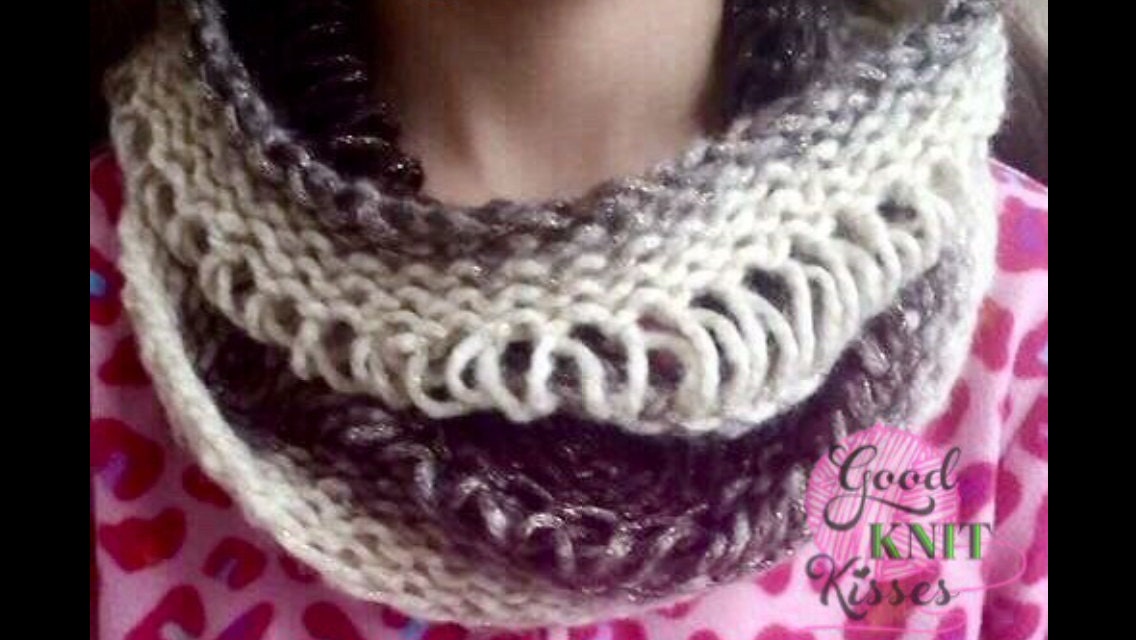 Loom Knit Drop Stitch Cowl Spring Vine Cowl PATTERN Etsy