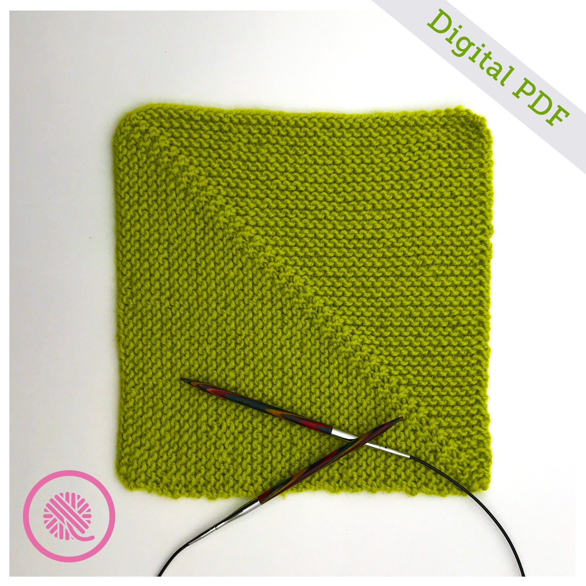 Needle Knit Traditional Mitered Square (solid) - Etsy
